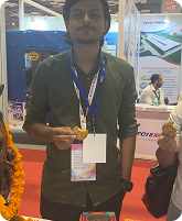 Customer holding a LuvGud cookie at an event